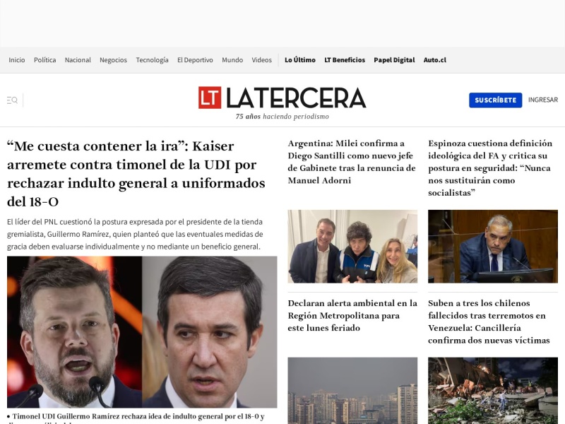 La Tercera - Site officiel