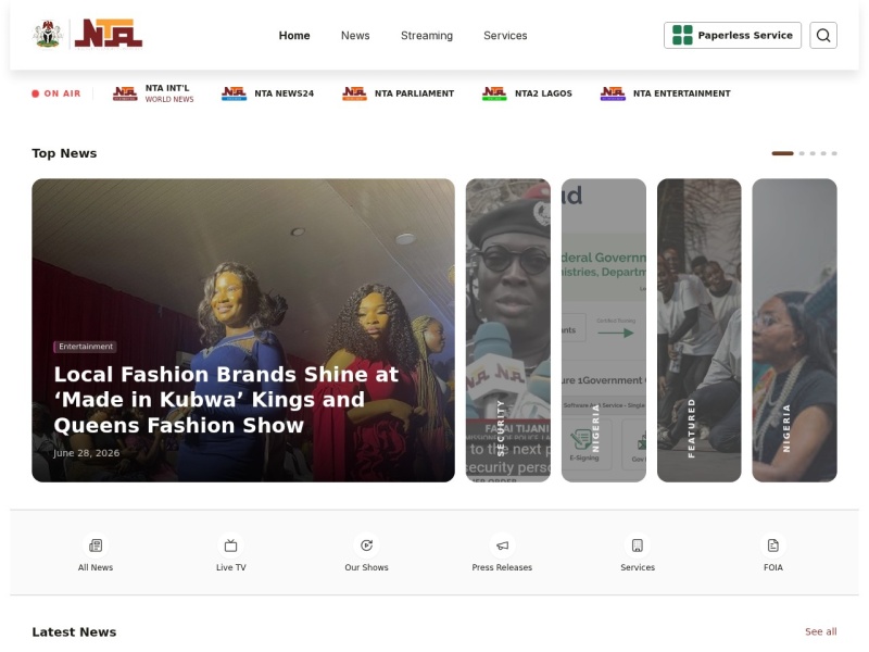 NTA Nigeria - Site officiel