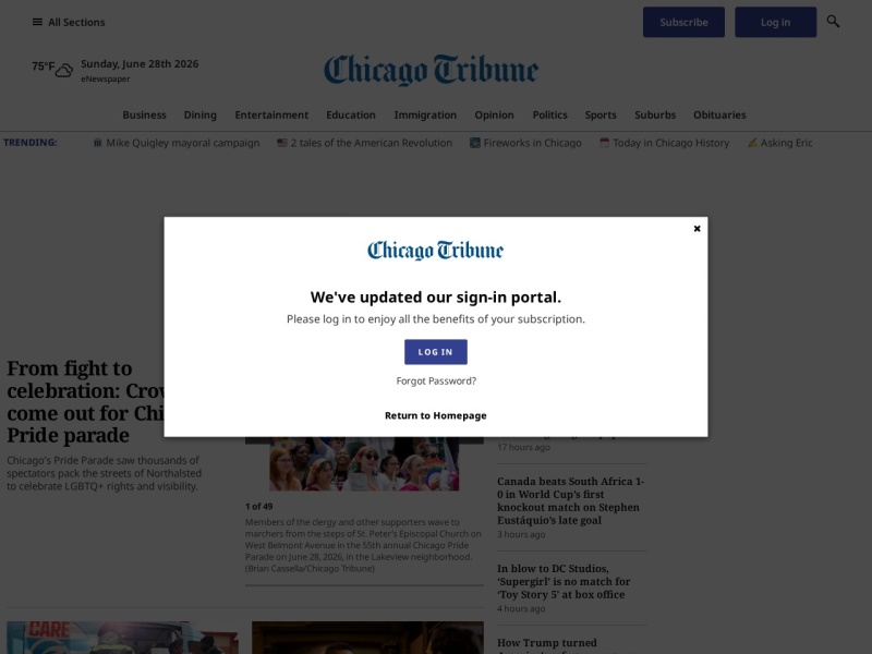 Chicago Tribune - Site officiel