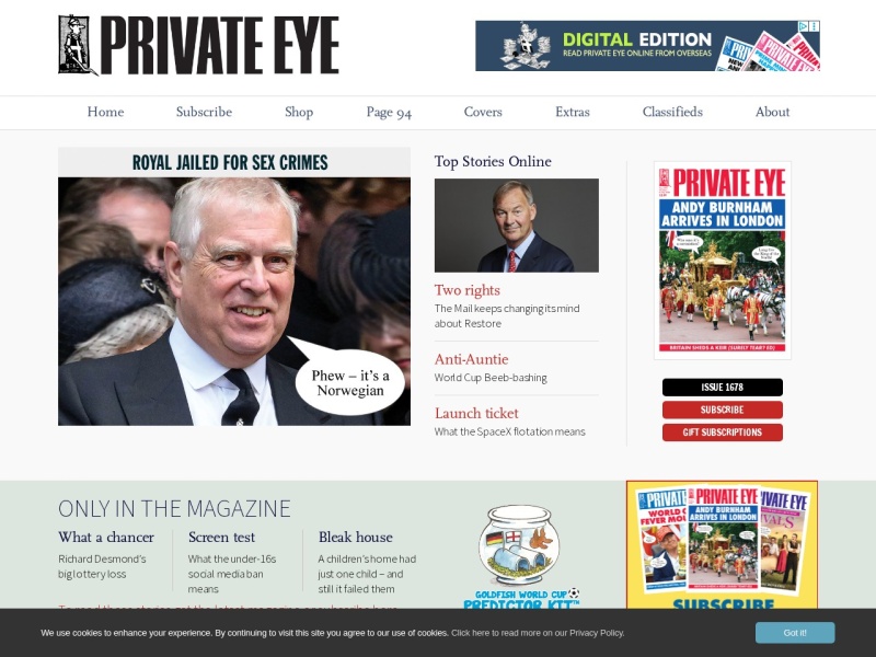 Private Eye - Site officiel