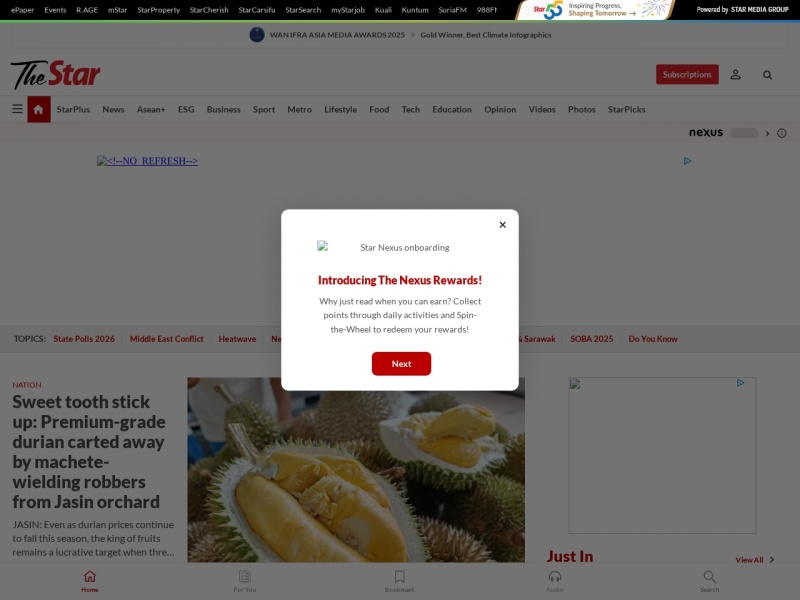 The Star Malaysia - Site officiel