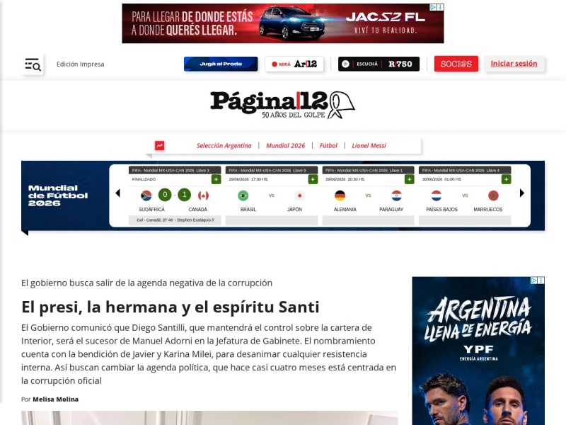 Página/12 - Site officiel