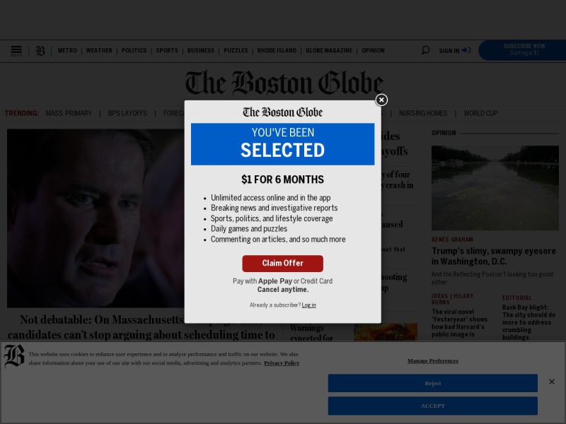 The Boston Globe - Site officiel